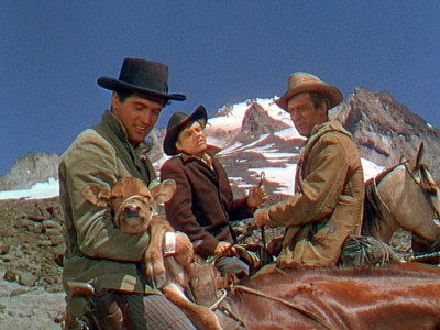 Rock Hudson, Arthur Kennedy, James Stewart (in Bend of the River, 1952)