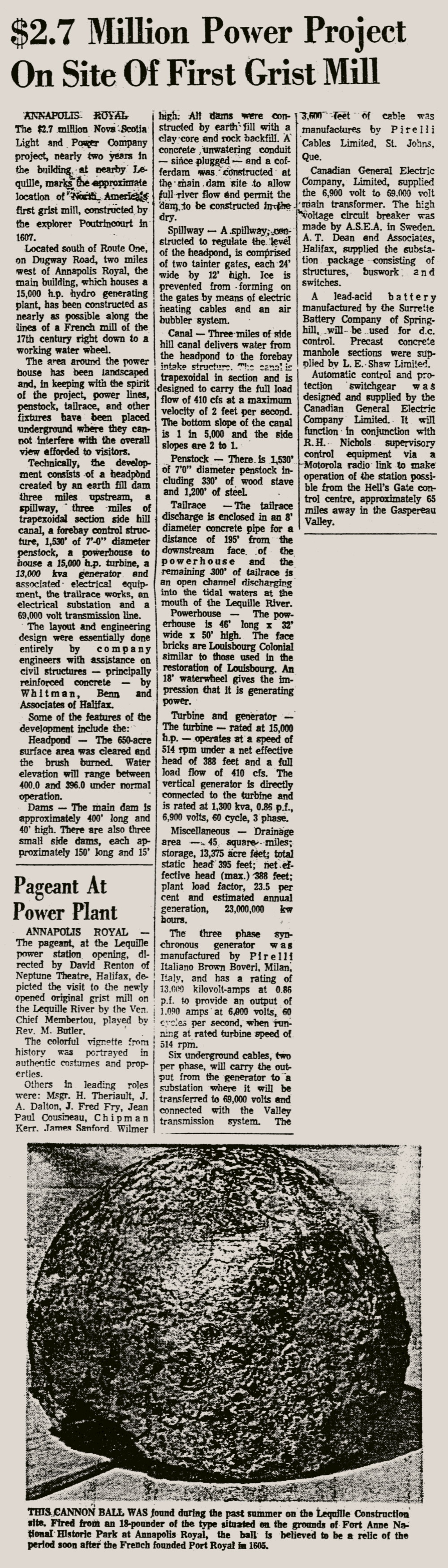 Clipping: Halifax Chronicle-Herald, 1968 September 26