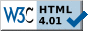 Valid HTML 4.01 webpage