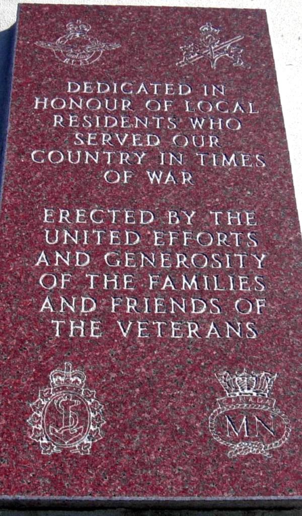 Port Greville war memorial