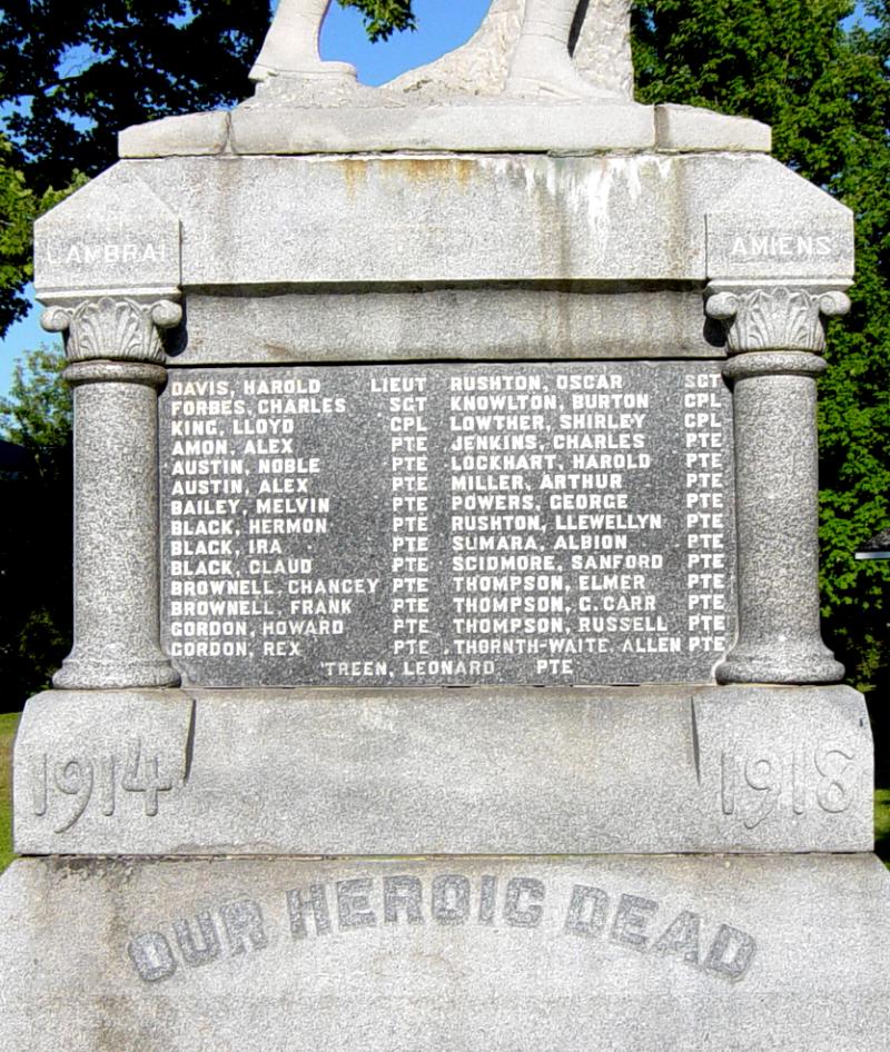 Oxford: war memorial monument