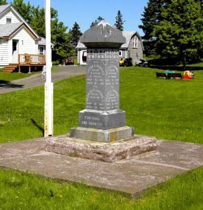 Rossway war memorial, general view looking west