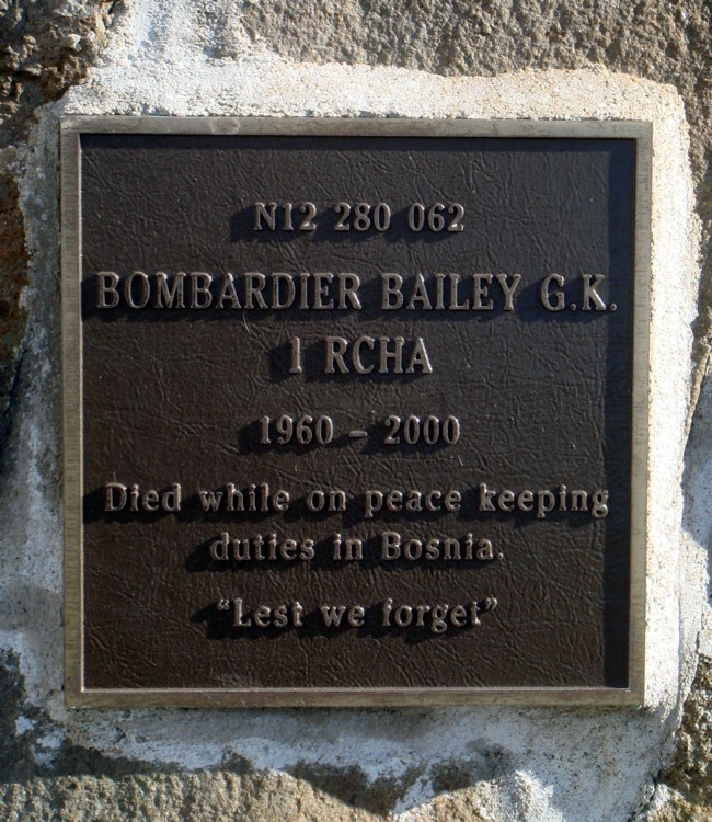 Nova Scotia: Westport cenotaph, west face