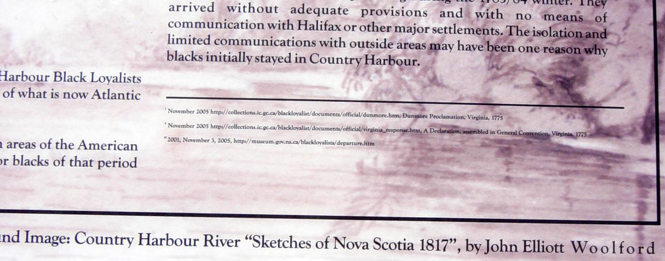 Country Harbour: Loyalist Trail waterside site, north interpretative panel