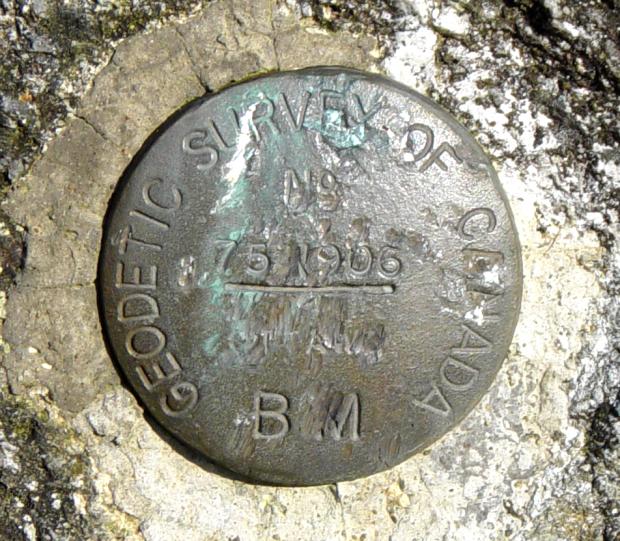 Geodetic Survey benchmark, installed 1906