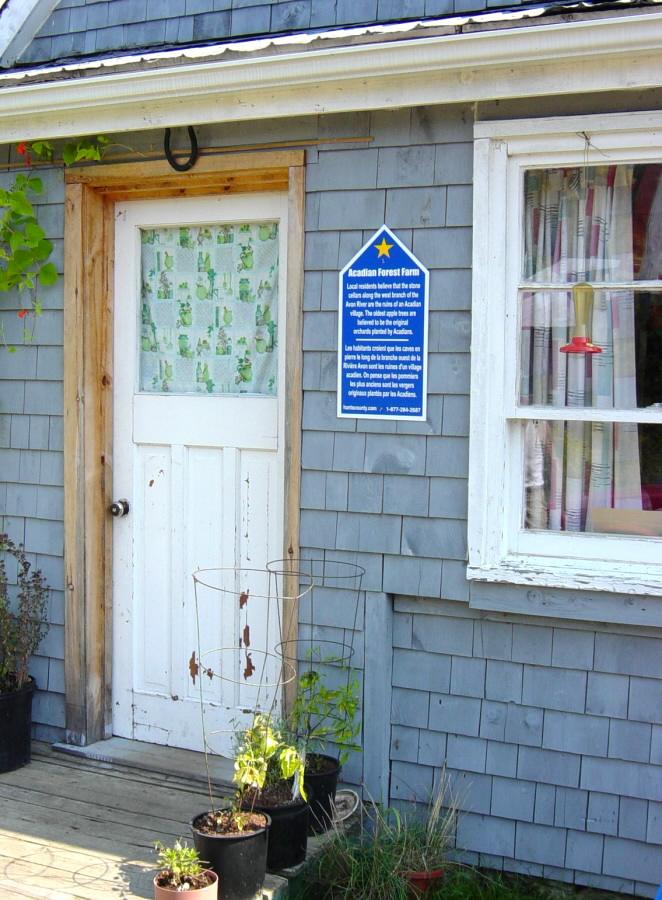 Hants County: Acadian Heritage sign #04, Acadian Forest Farm