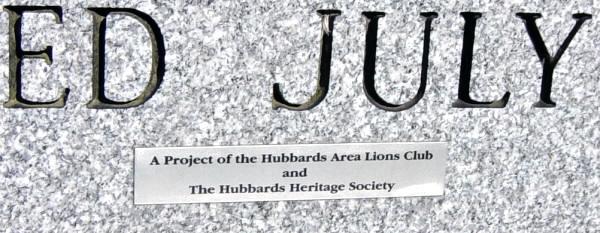 Detail, Hubbards war memorial