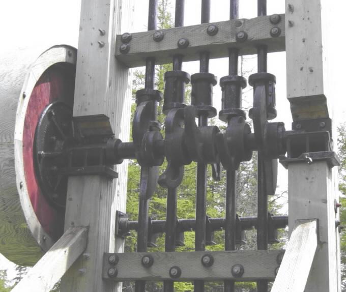Moose River Gold Mines park: stamp mill