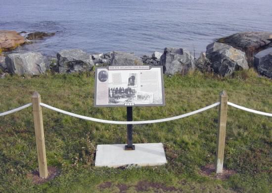 S.S. Atlantic memorial, Sandy Cove