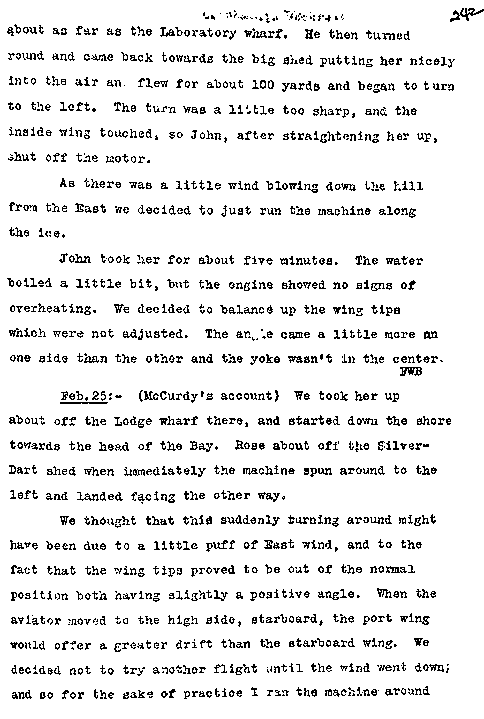 February 28th, 1910: Beinn Bhreagh Recorder, volume 3, page 242