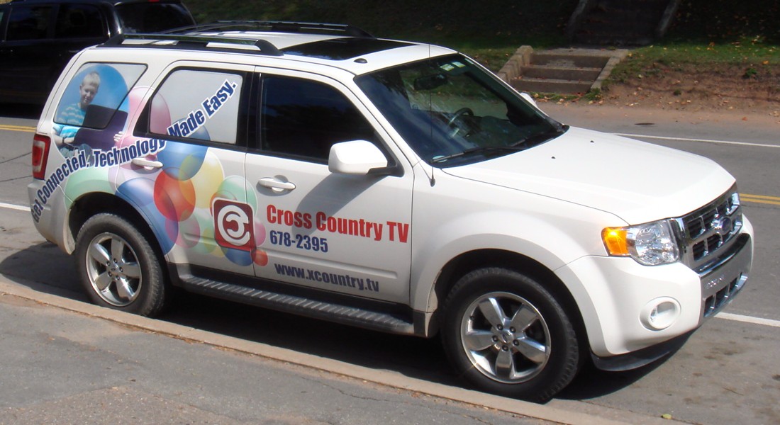 Cross Country TV Ltd. vehicle, photographed 11 August 2010 in Canning