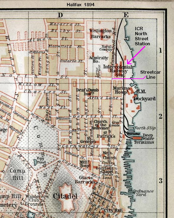 Location of ICR North Street Station, Halifax