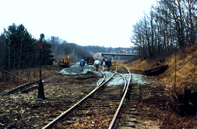 Last new railway track in Kings County, December 1996 – photograph by G. Wayne Hines