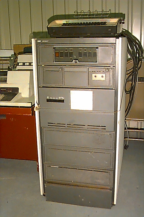 NCR 399 computer: Cabinet holding electronics and data storage units