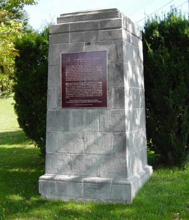 Nova Scotia: Sir Robert Borden monument, Grand Pre