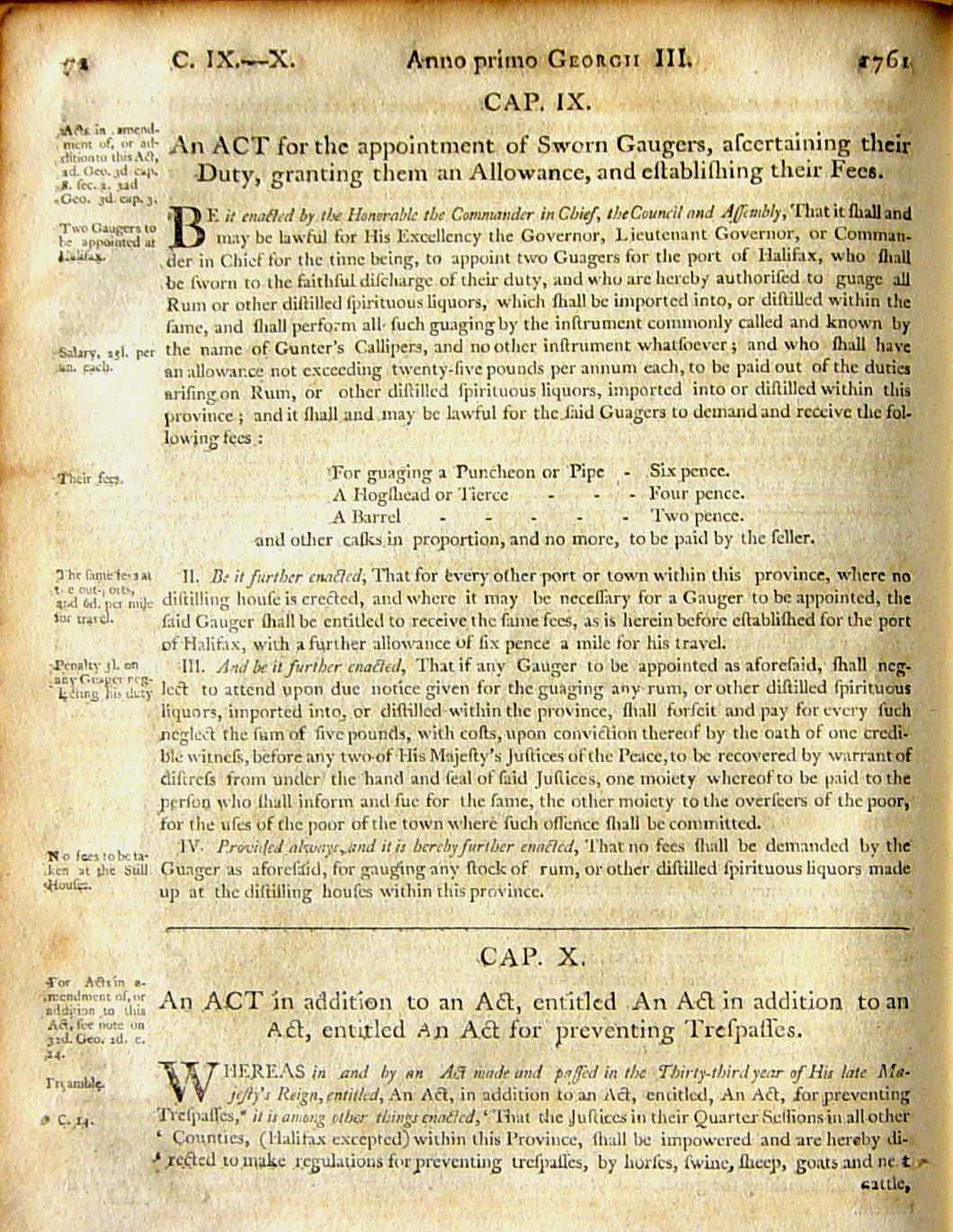 Page 72, Statutes of Nova Scotia, 1805, R.J. Uniacke