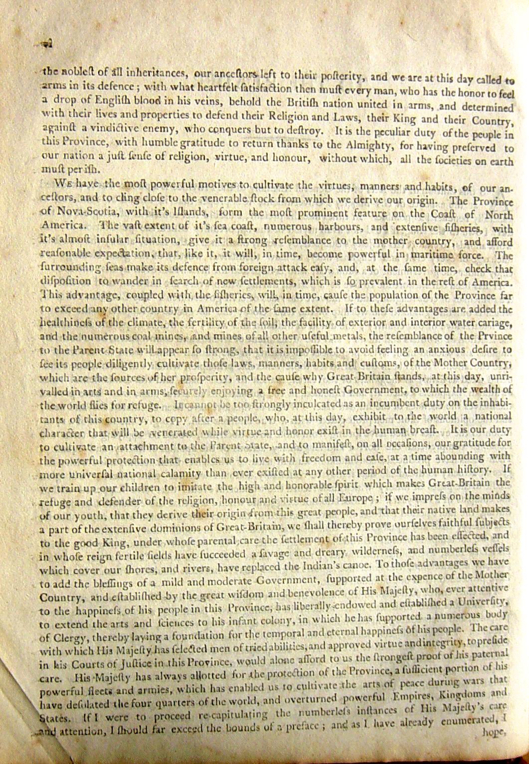 Preface page 2 (vi), Statutes of Nova Scotia, 1805, R.J. Uniacke