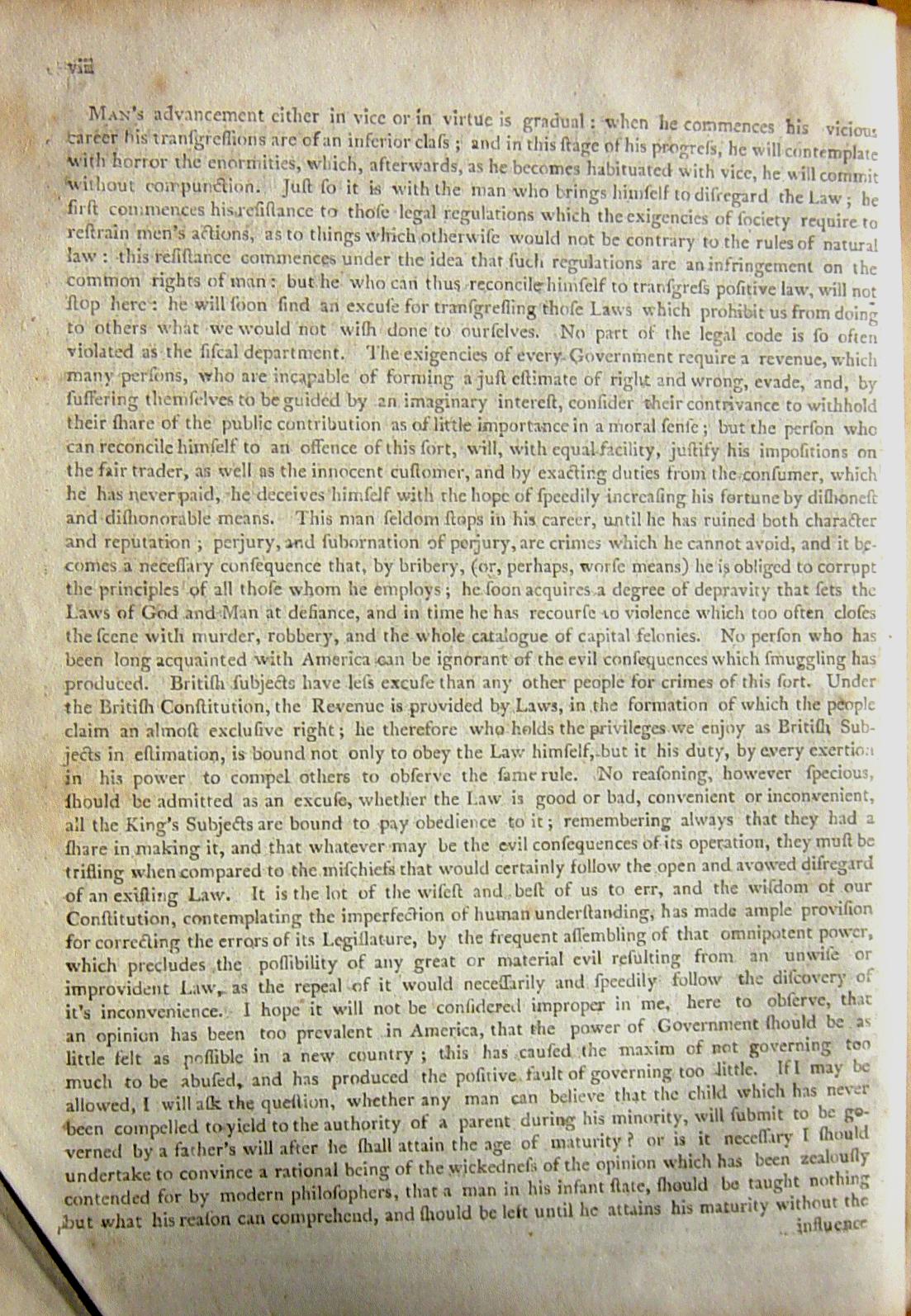 Preface page 4 (viii), Statutes of Nova Scotia, 1805, R.J. Uniacke