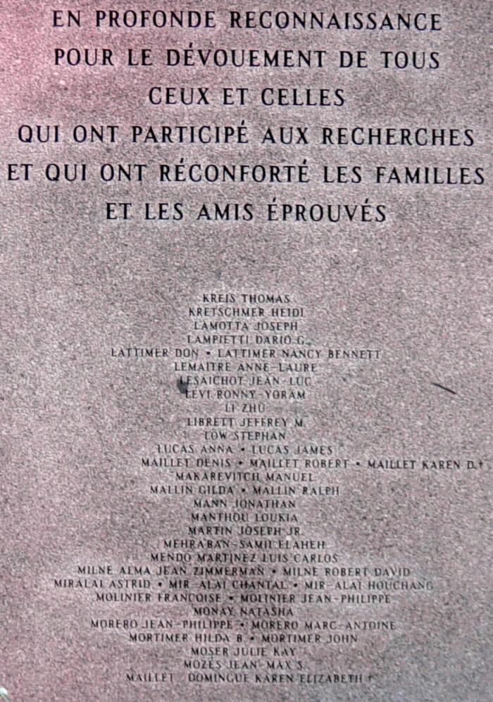 Panel five: Swissair Flight 111 memorial, Bayswater