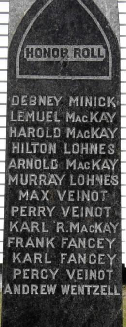 Upper Northfield monument, south face