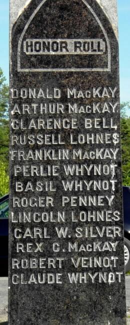 Upper Northfield monument, west face