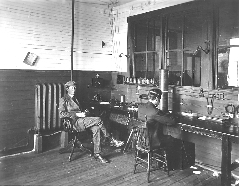 Guglielmo Marconi at Marconi Towers, Cape Breton Island, Nova Scotia