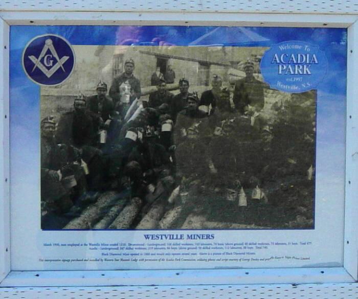 Westville Acadia Park: Westville miners