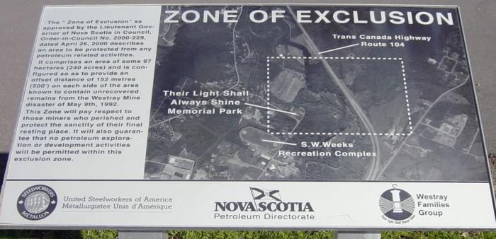 New Glasgow: Westray Miners Memorial, interpretative panel 7