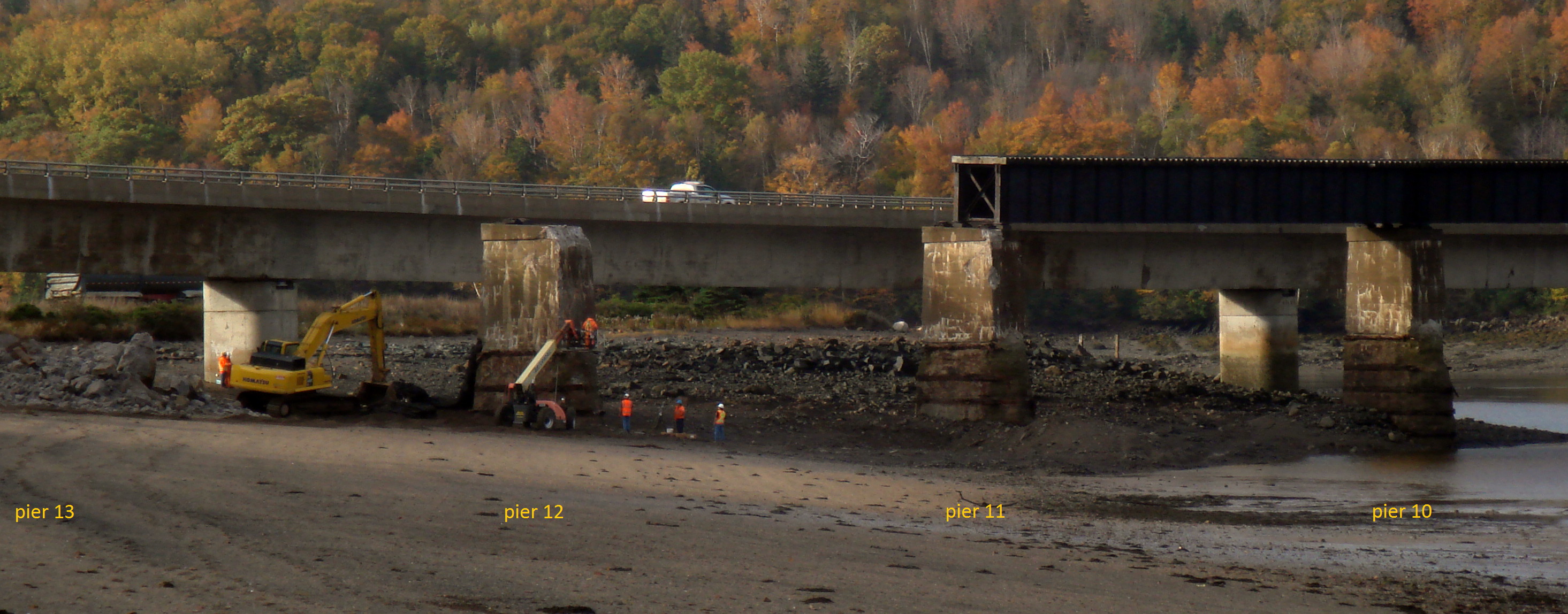 Dominion Atlantic Railway: Bear River Bridge, Digby County, Nova Scotia, 18 Oct 2011