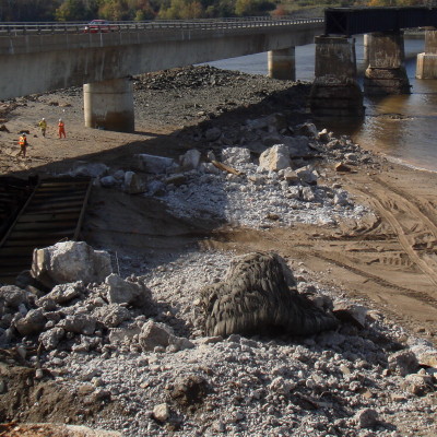 Dominion Atlantic Railway: Bear River Bridge, Digby County, Nova Scotia, 18 Oct 2011