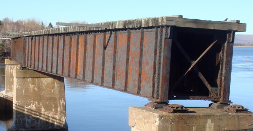 Dominion Atlantic Railway: Bear River Bridge, Digby County, Nova Scotia, 22 Nov 2011