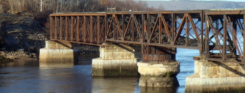 Dominion Atlantic Railway: Bear River Bridge, Digby County, Nova Scotia, 22 Nov 2011