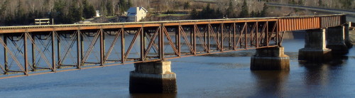 Dominion Atlantic Railway: Bear River Bridge, Digby County, Nova Scotia, 22 Nov 2011
