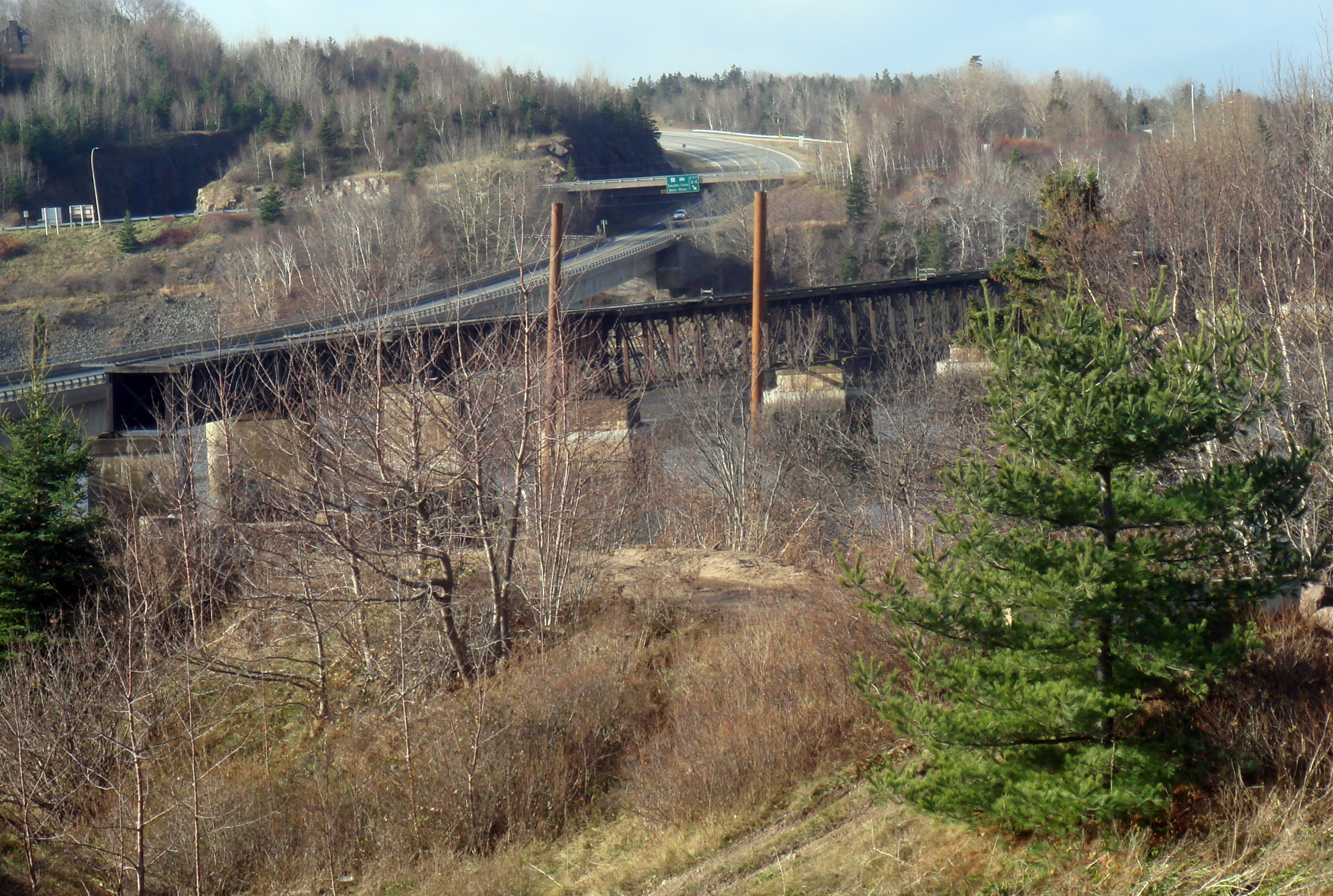 Dominion Atlantic Railway: Bear River Bridge, Digby County, Nova Scotia, 05 Dec 2011