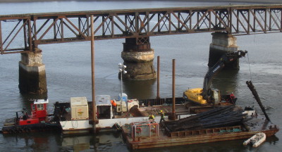 Dominion Atlantic Railway: Bear River Bridge, Digby County, Nova Scotia, 13 Dec 2011