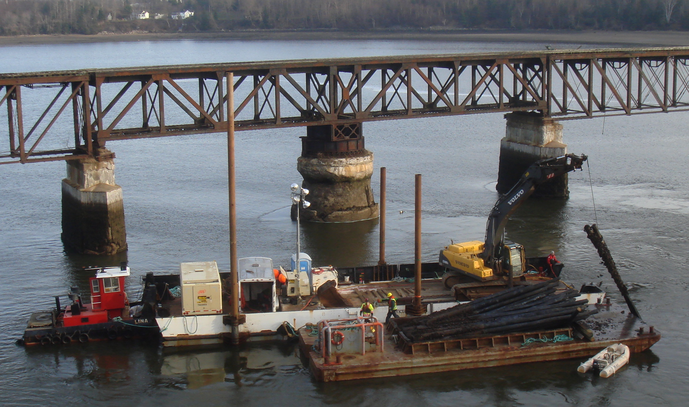 Dominion Atlantic Railway: Bear River Bridge, Digby County, Nova Scotia, 13 Dec 2011
