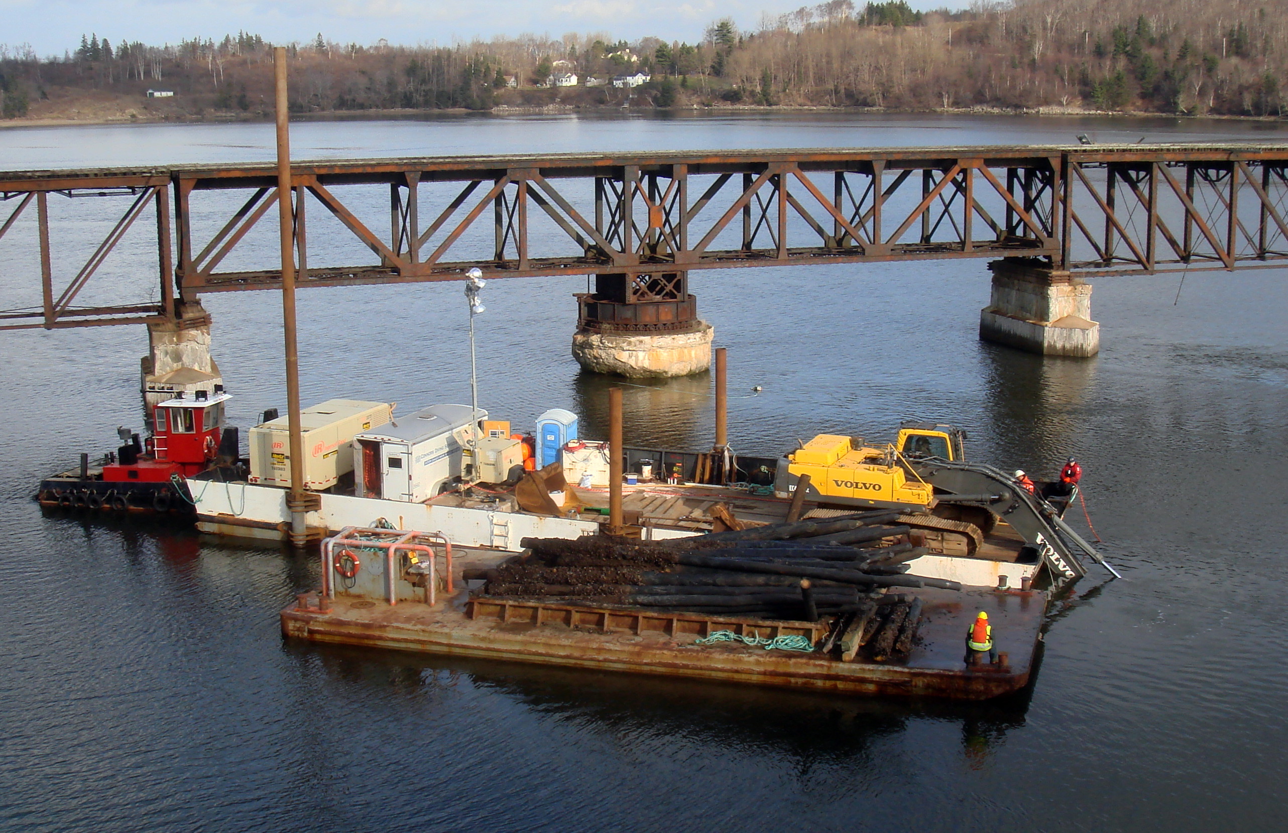 Dominion Atlantic Railway: Bear River Bridge, Digby County, Nova Scotia, 13 Dec 2011