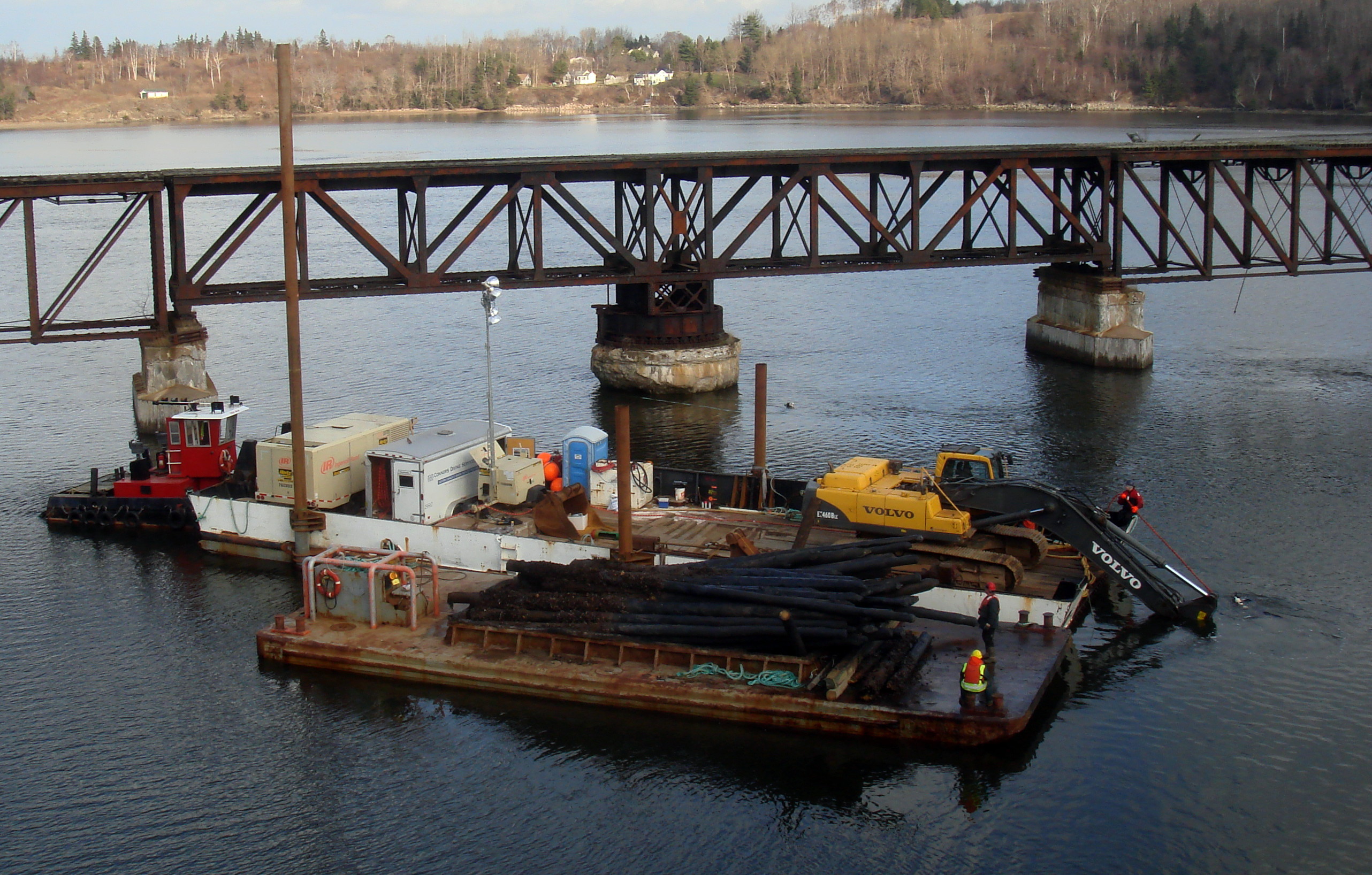 Dominion Atlantic Railway: Bear River Bridge, Digby County, Nova Scotia, 13 Dec 2011