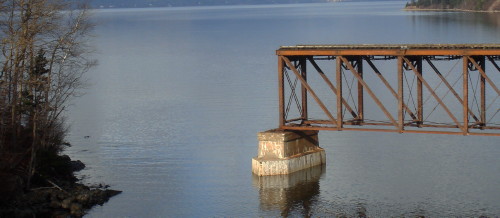 Dominion Atlantic Railway: Bear River Bridge, Digby County, Nova Scotia, 13 Dec 2011