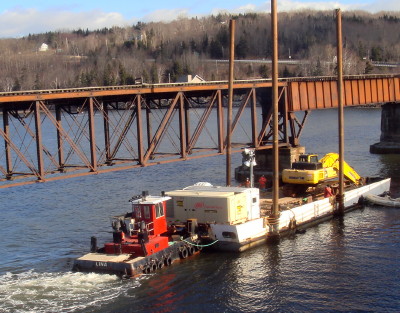 Dominion Atlantic Railway: Bear River Bridge, Digby County, Nova Scotia, 09 Jan 2012