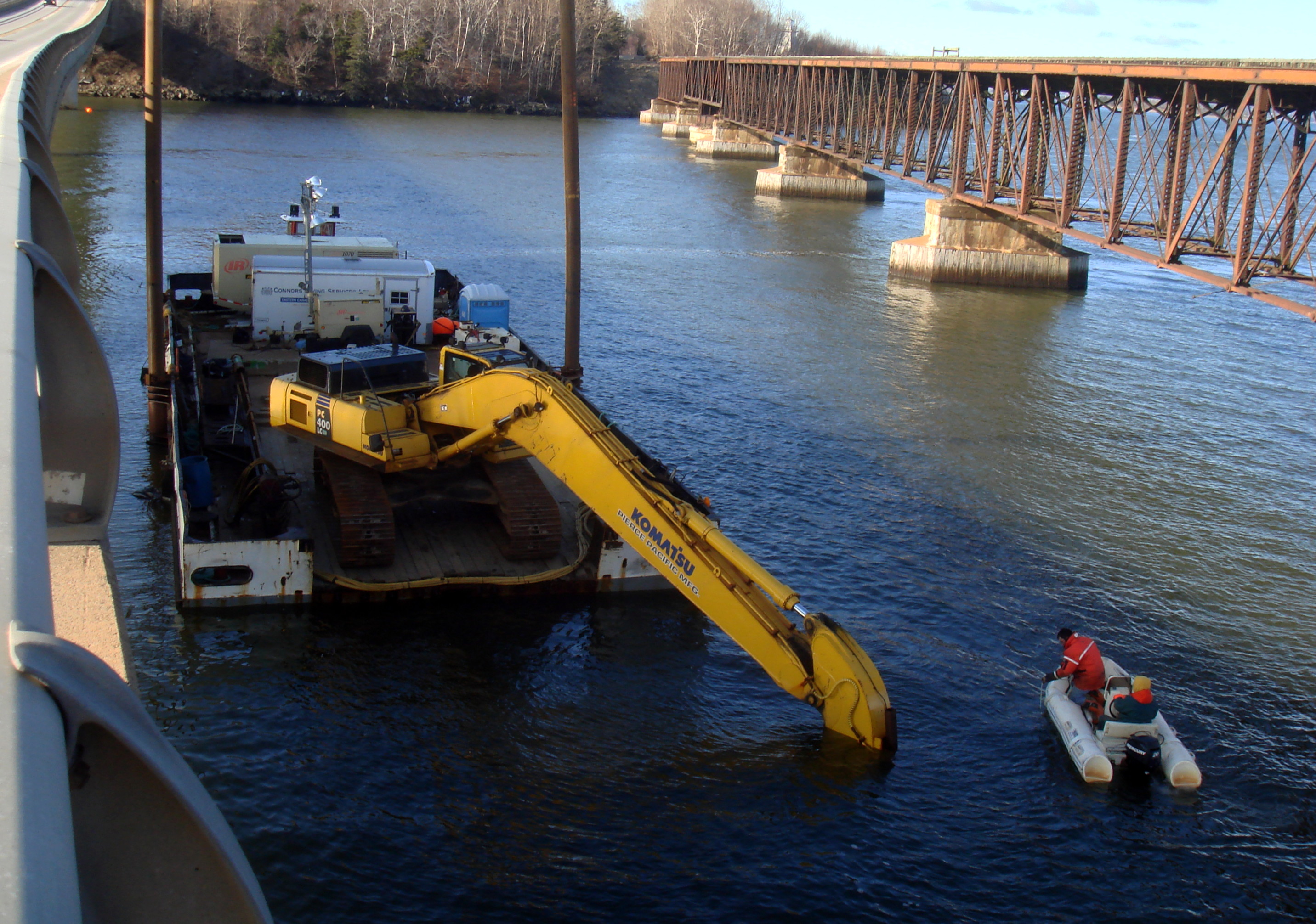 Dominion Atlantic Railway: Bear River Bridge, Digby County, Nova Scotia, 09 Jan 2012