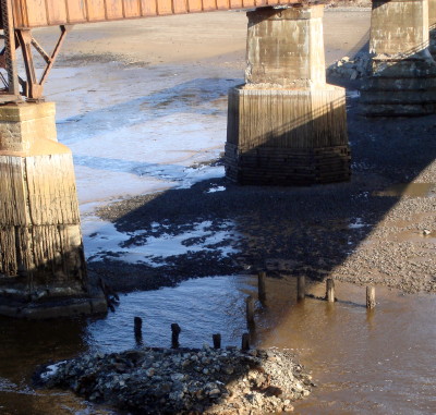 Dominion Atlantic Railway: Bear River Bridge, Digby County, Nova Scotia, 19 Jan 2012