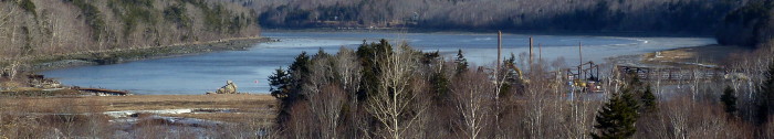 Dominion Atlantic Railway: Sissiboo River Bridge, Weymouth, Digby County, Nova Scotia, 27 Feb 2012