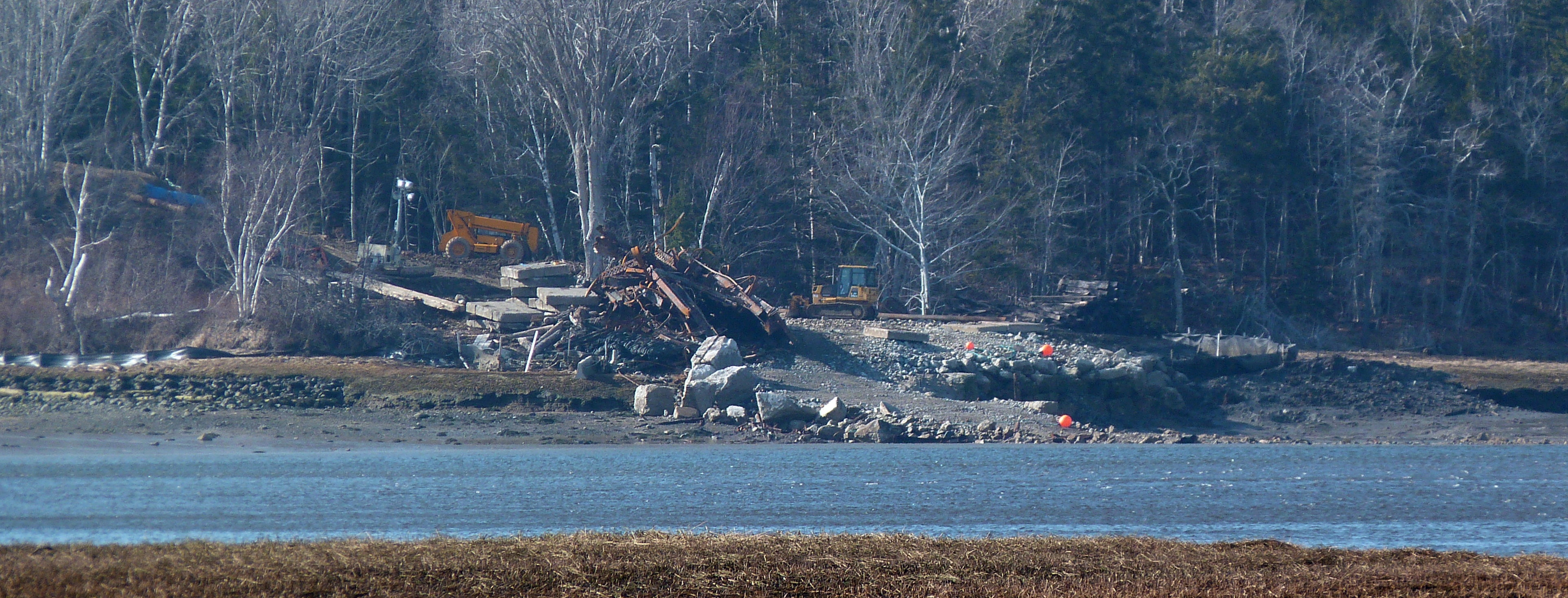Dominion Atlantic Railway: Sissiboo River Bridge, Weymouth, Digby County, Nova Scotia, 08 Mar 2012