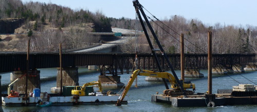 Dominion Atlantic Railway: Bear River Bridge, Digby County, Nova Scotia, 24 Mar 2012
