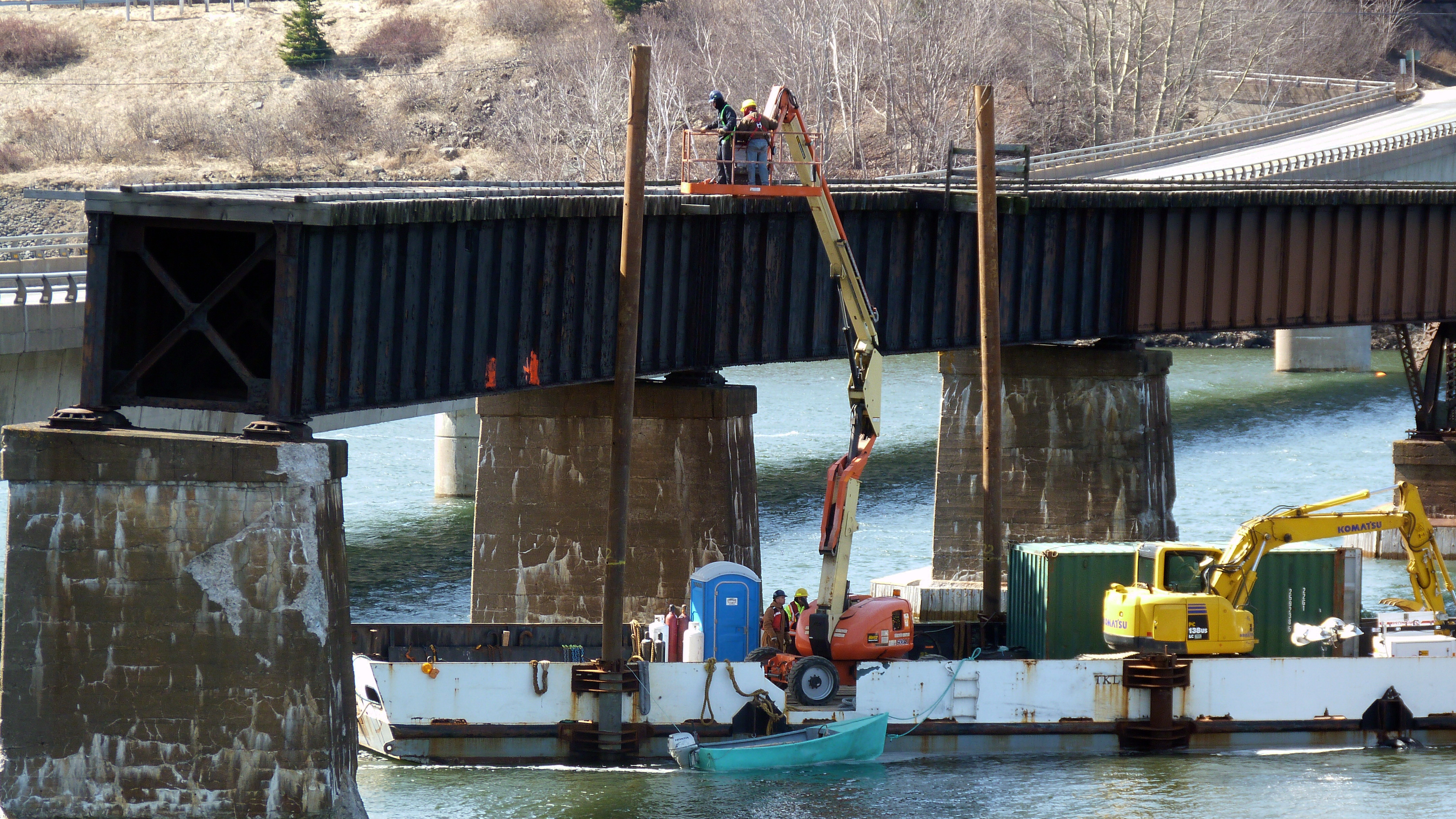 Dominion Atlantic Railway: Bear River Bridge, Digby County, Nova Scotia, 24 Mar 2012
