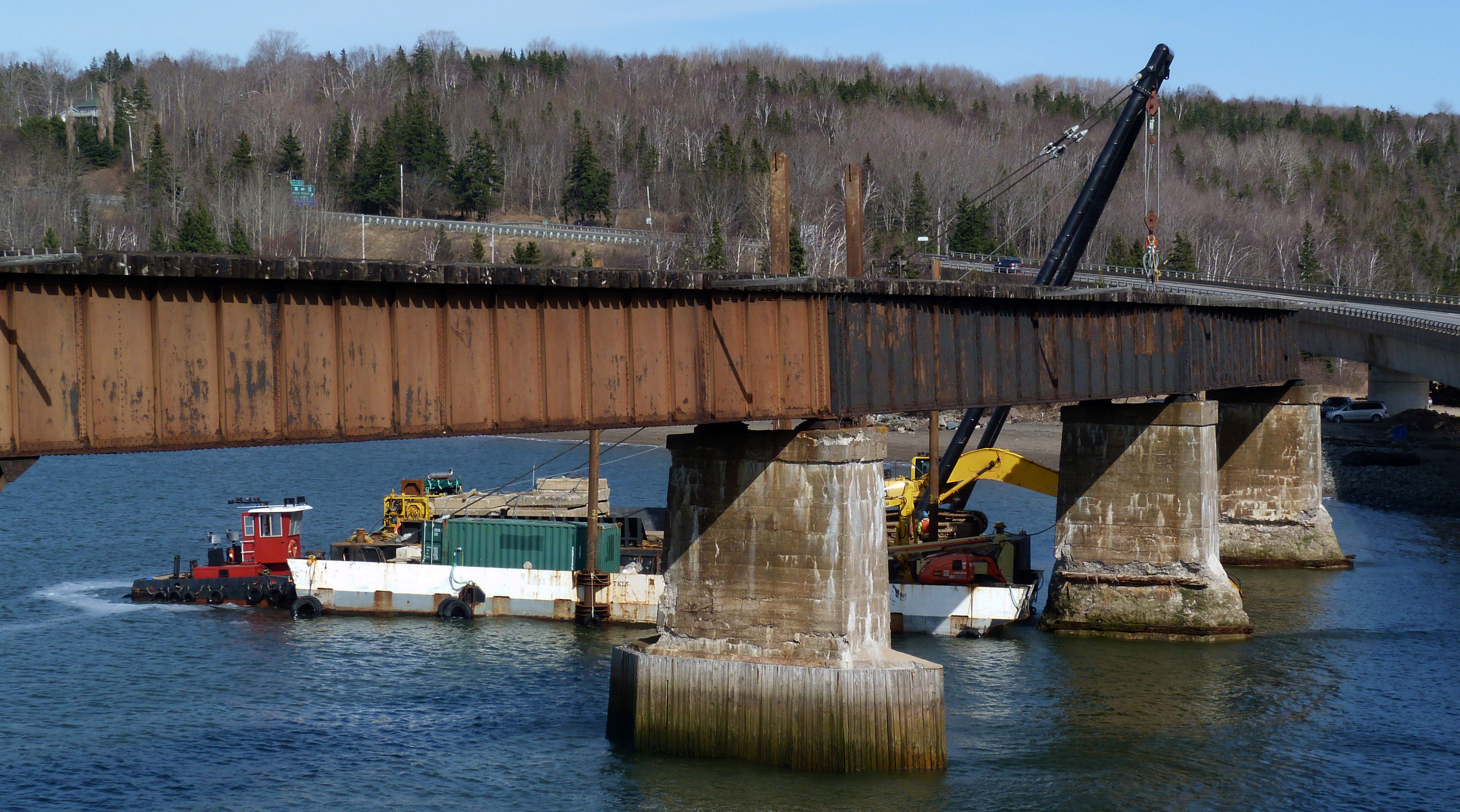 Dominion Atlantic Railway: Bear River Bridge, Digby County, Nova Scotia, 24 Mar 2012
