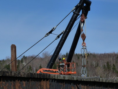 Dominion Atlantic Railway: Bear River Bridge, Digby County, Nova Scotia, 24 Mar 2012