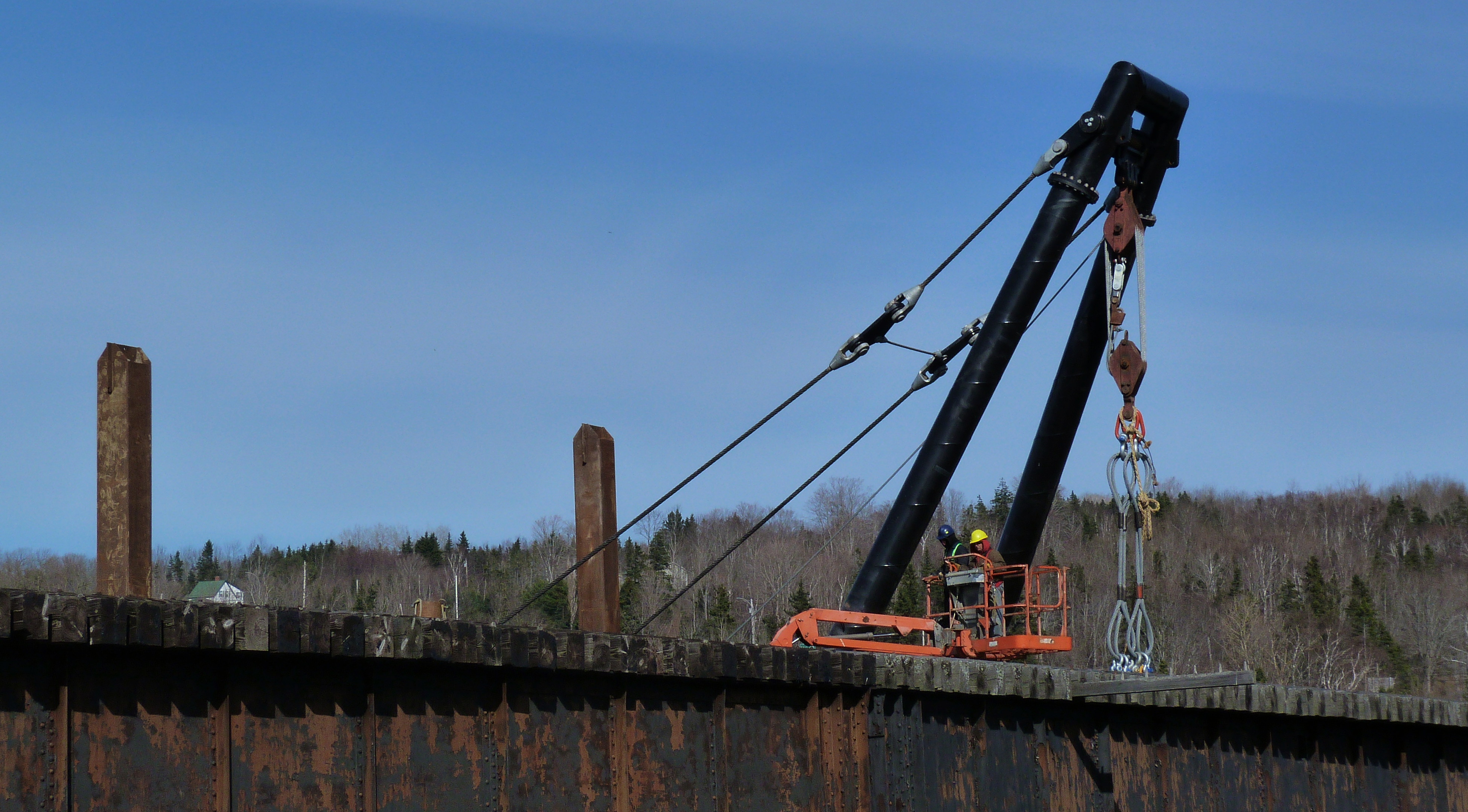 Dominion Atlantic Railway: Bear River Bridge, Digby County, Nova Scotia, 24 Mar 2012