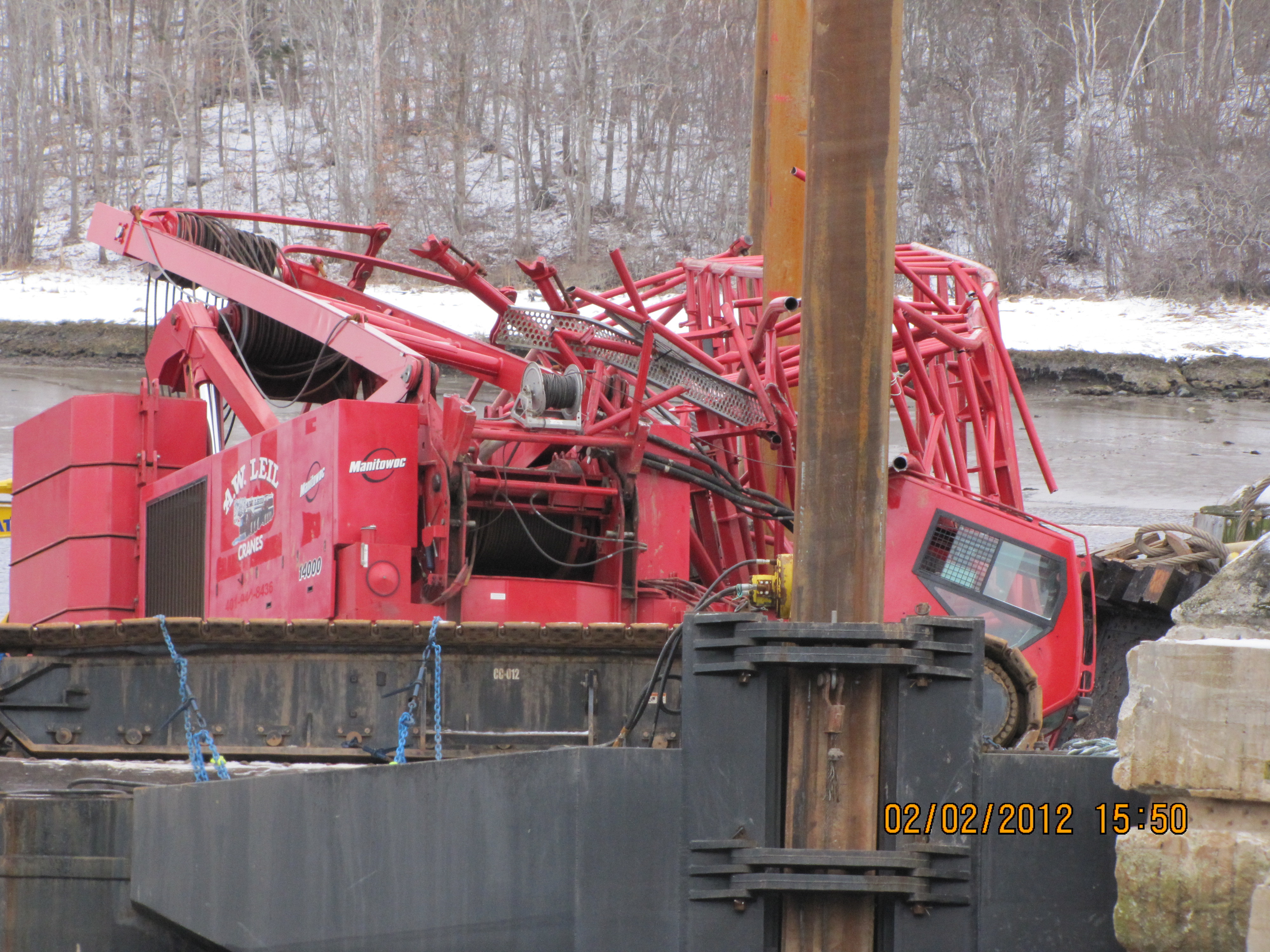 Dominion Atlantic Railway: Sissiboo River Bridge, Weymouth, Digby County, Nova Scotia, 02 Feb 2012